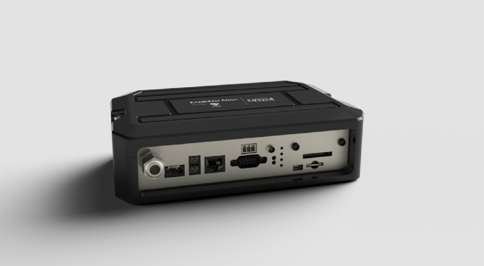 Actual Sandesh device hardware ports and connectivity panel